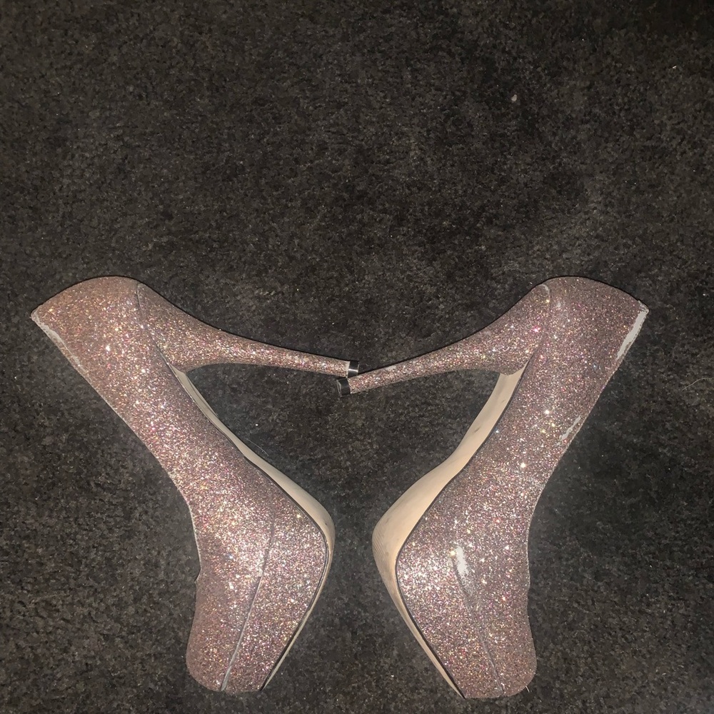 Steve Madden glitter platform heels